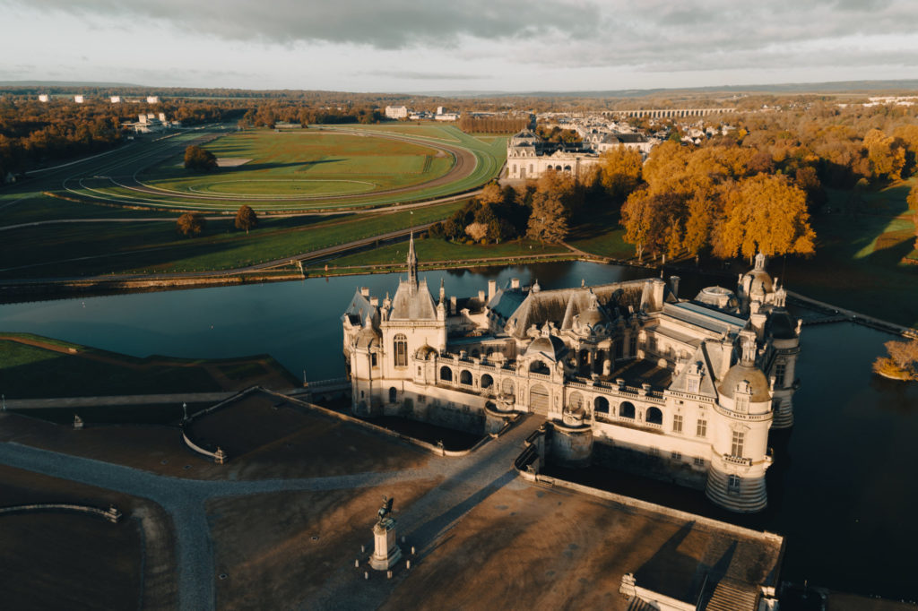Château de Chantilly vu du ciel